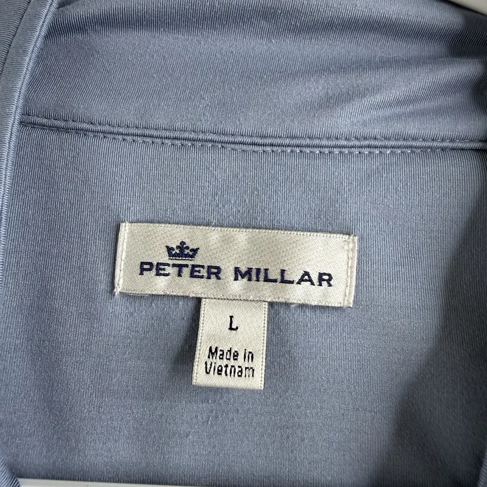 Peter Millar 1/4 Zip Pullover Men's Size Large Golf Blue